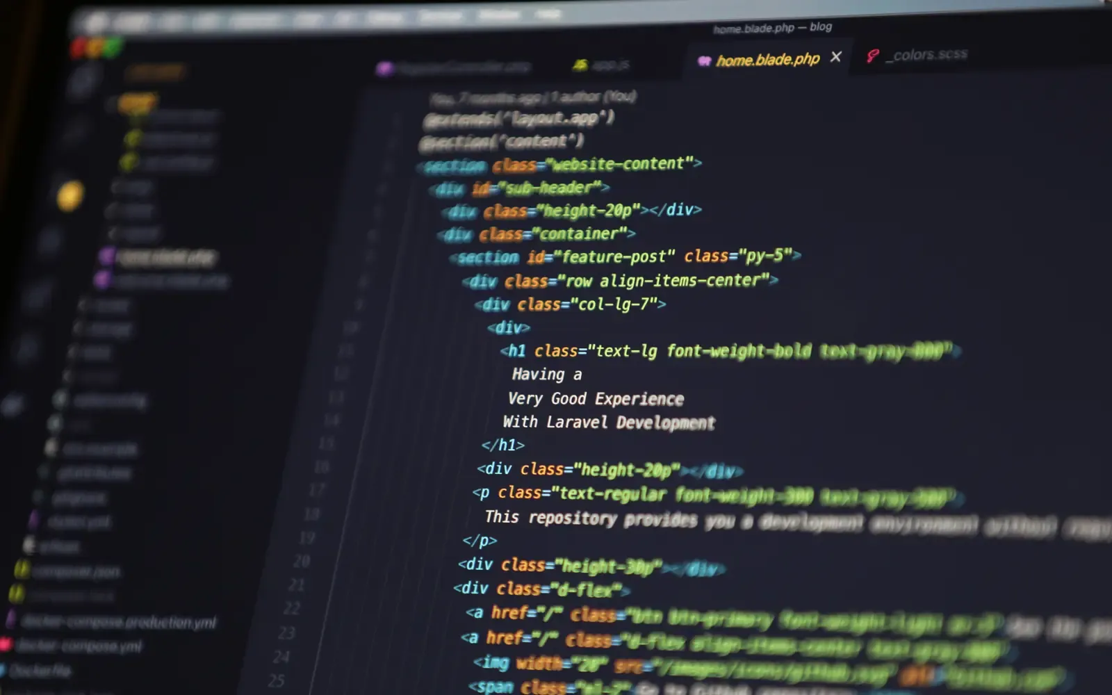 HTML code on a screen during a technical SEO audit