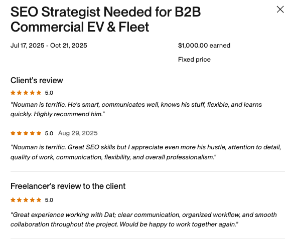 RankTactix client review screenshot 4